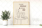 Talking Nonsense And Sipping Wine Print - Larosier Prints