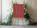 Rosewood Order Of Service Wedding Party Sign - Larosier Prints