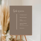 Earth Order Of Service Wedding Party Sign - Larosier Prints