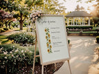 Sunflower Order Of Service Wedding Party Sign - Larosier Prints