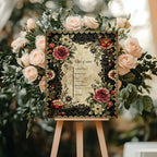 Gothic Floral Wedding Order Of Service Sign