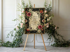 Gothic Floral Wedding Party Roles Sign