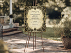 Black Lace Romantic Literature Wedding Pick A Seat Sign