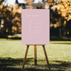 Dusky Pink Order Of Service Wedding Party Sign - Larosier Prints