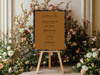 Moody Floral Wedding Table Plan Seating Chart Sign