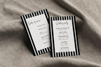 Black & White Stripe Order Of Service Wedding Party Sign - Larosier Prints