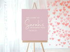 Pastel Welcome Graduation Party Sign | Beige, Blue, Green, Lilac & Pink - Larosier Prints