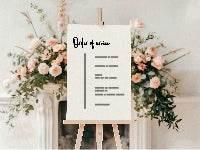 Minimalist Order Of Service Wedding Party Sign - Larosier Prints