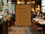 Moody Floral Wedding Order Of Service Sign