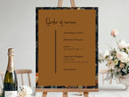 Moody Floral Wedding Order Of Service Sign