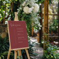 Rosewood Order Of Service Wedding Party Sign - Larosier Prints