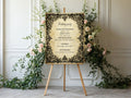 Black Lace Wedding Party Roles Sign