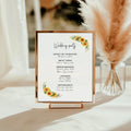 Sunflower Wedding Party Sign - List Special Roles - Larosier Prints