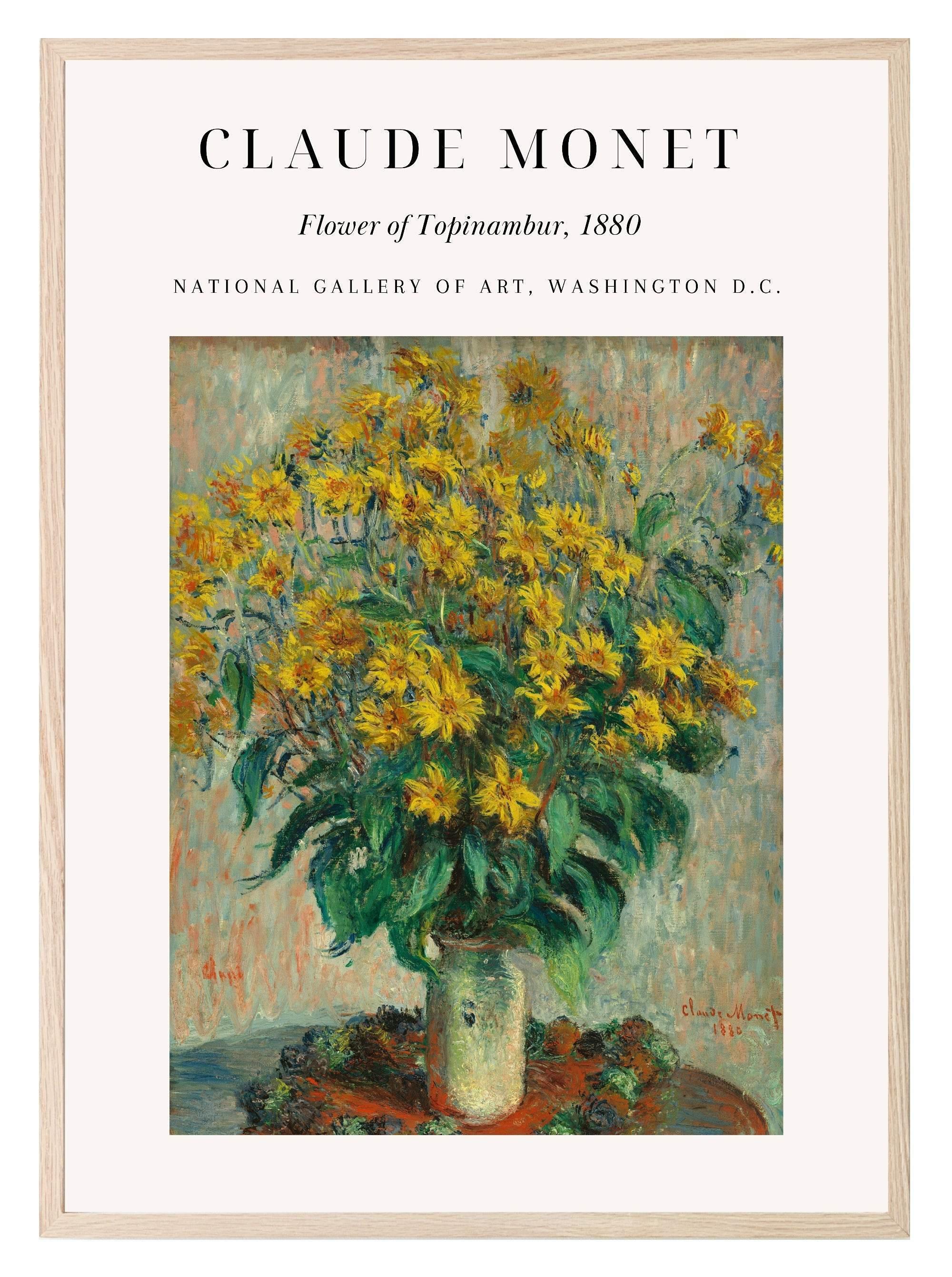 Flower Of Topinambur Print | Claude Monet Inspired Wall Art - Larosier Prints