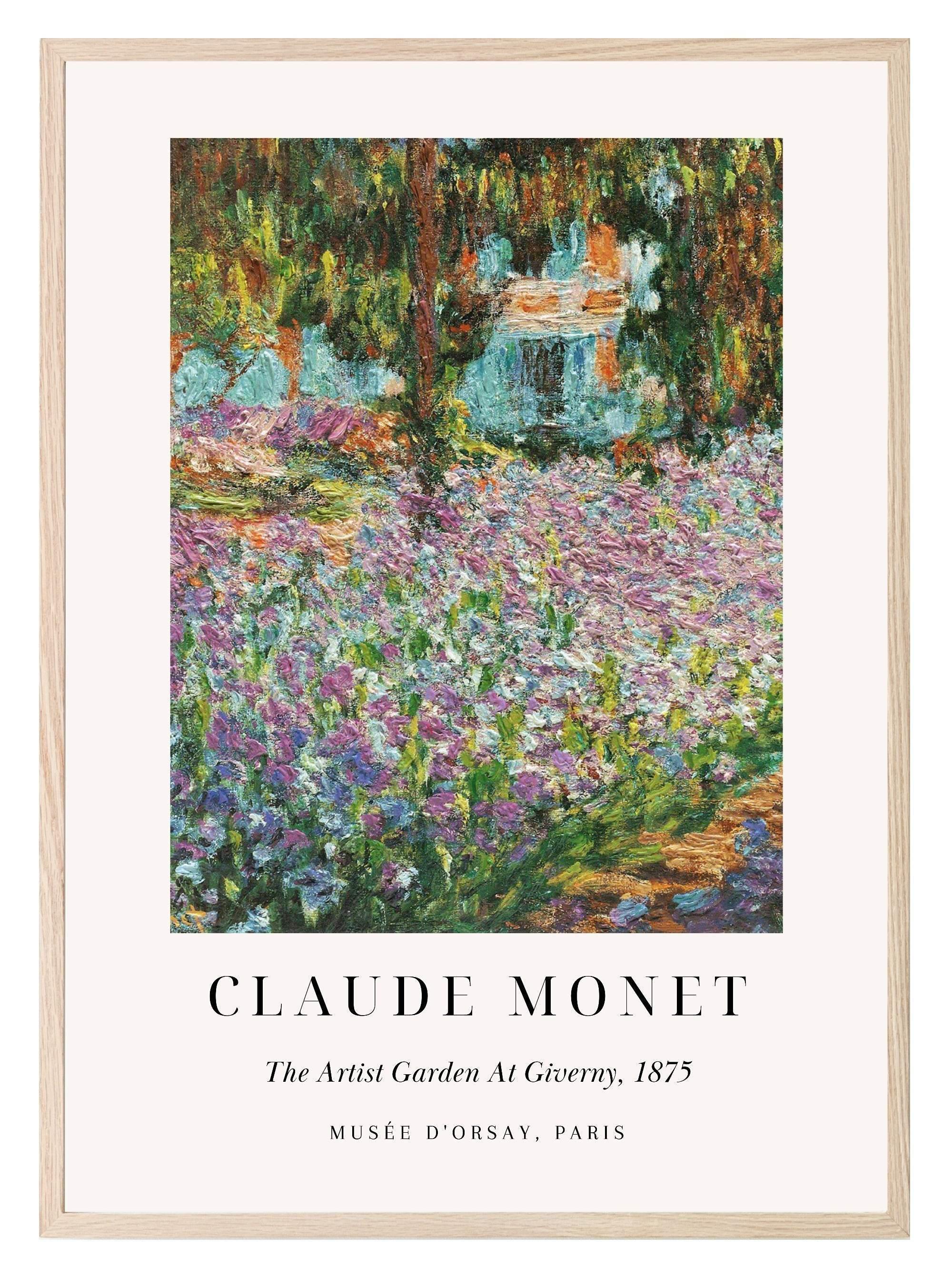 The Artist Garden At Giverny Print | Claude Monet Inspired Wall Art - Larosier Prints