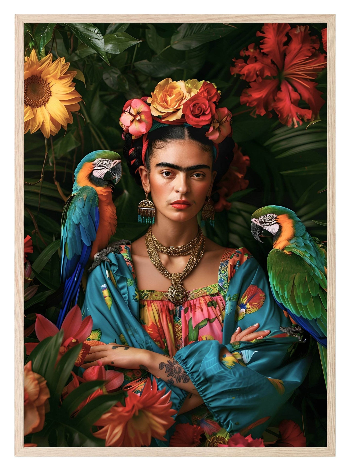 Frida Kahlo Inspired Wall Art Print | Feminist Artwork