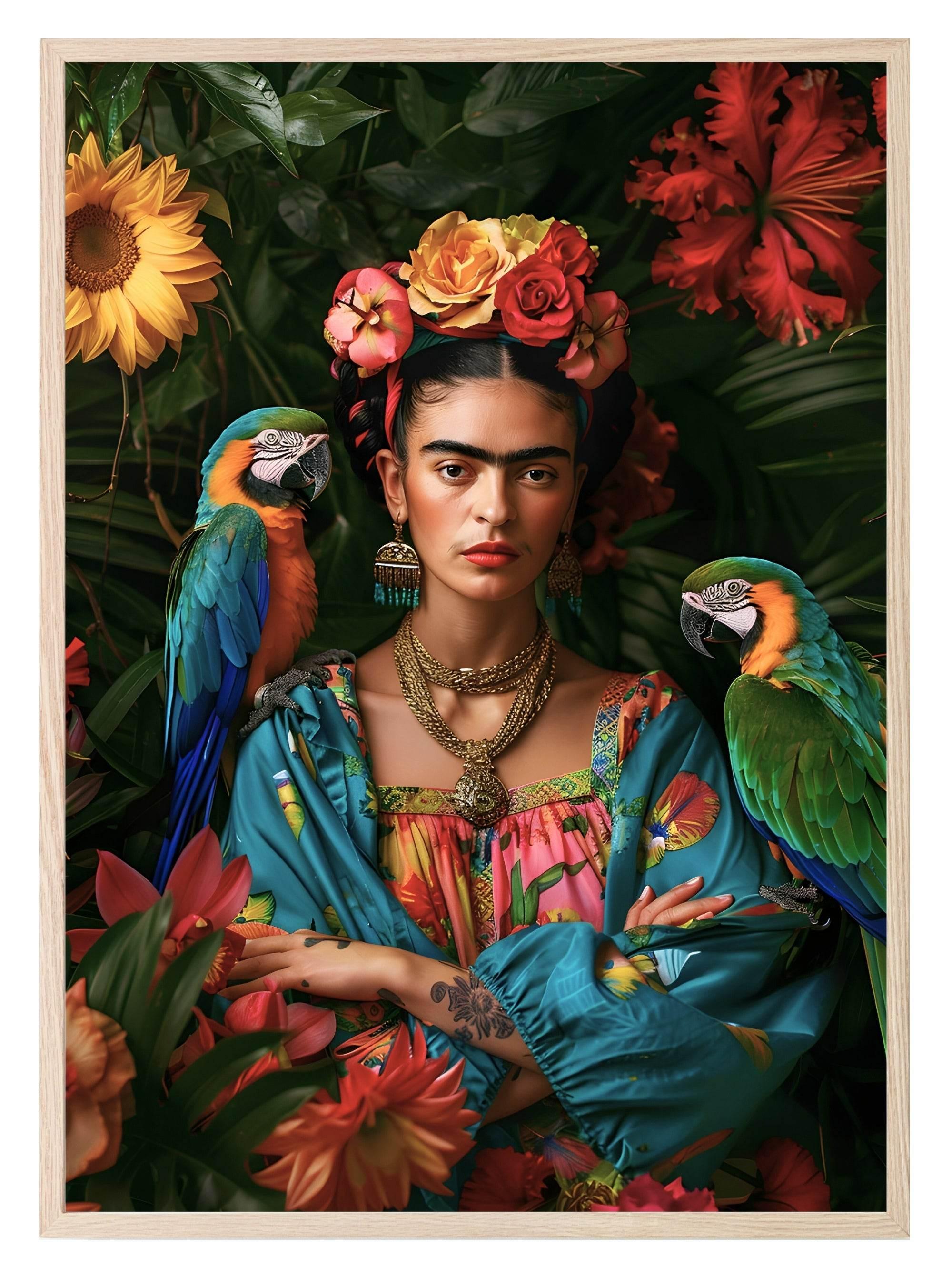 Frida Kahlo Inspired Wall Art Print | Feminist Artwork - Larosier Prints