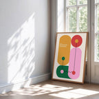 Bauhaus Inspired Wall Art Print | Modern Artwork | Colourful - Larosier Prints