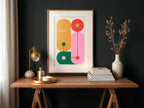 Bauhaus Inspired Wall Art Print | Modern Artwork | Colourful - Larosier Prints