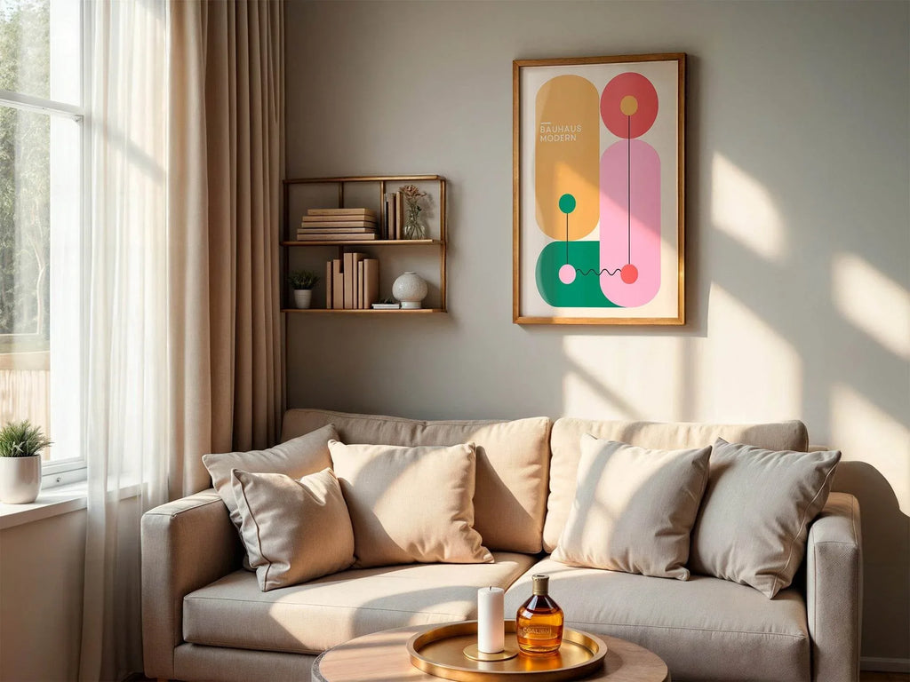 Bauhaus Inspired Wall Art Print | Modern Artwork | Colourful - Larosier Prints