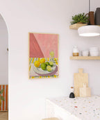 Lemons and Limes Print | Contemporary Wall Art | Green and Yellow - Larosier Prints