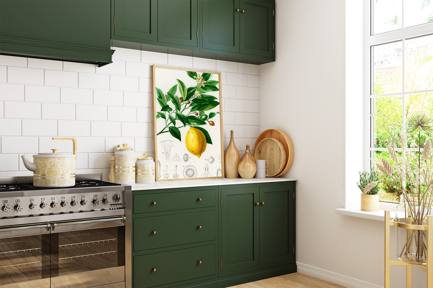 Lemon Print | Vintage Wall Art | Botanical Fruit Illustration