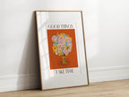 Good Things Take Time Print | Floral Wall Art | Motivational Quote - Larosier Prints