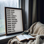 More of What Matters Print | Modern Typography Wall Art | Positive Lifestyle Quote - Larosier Prints