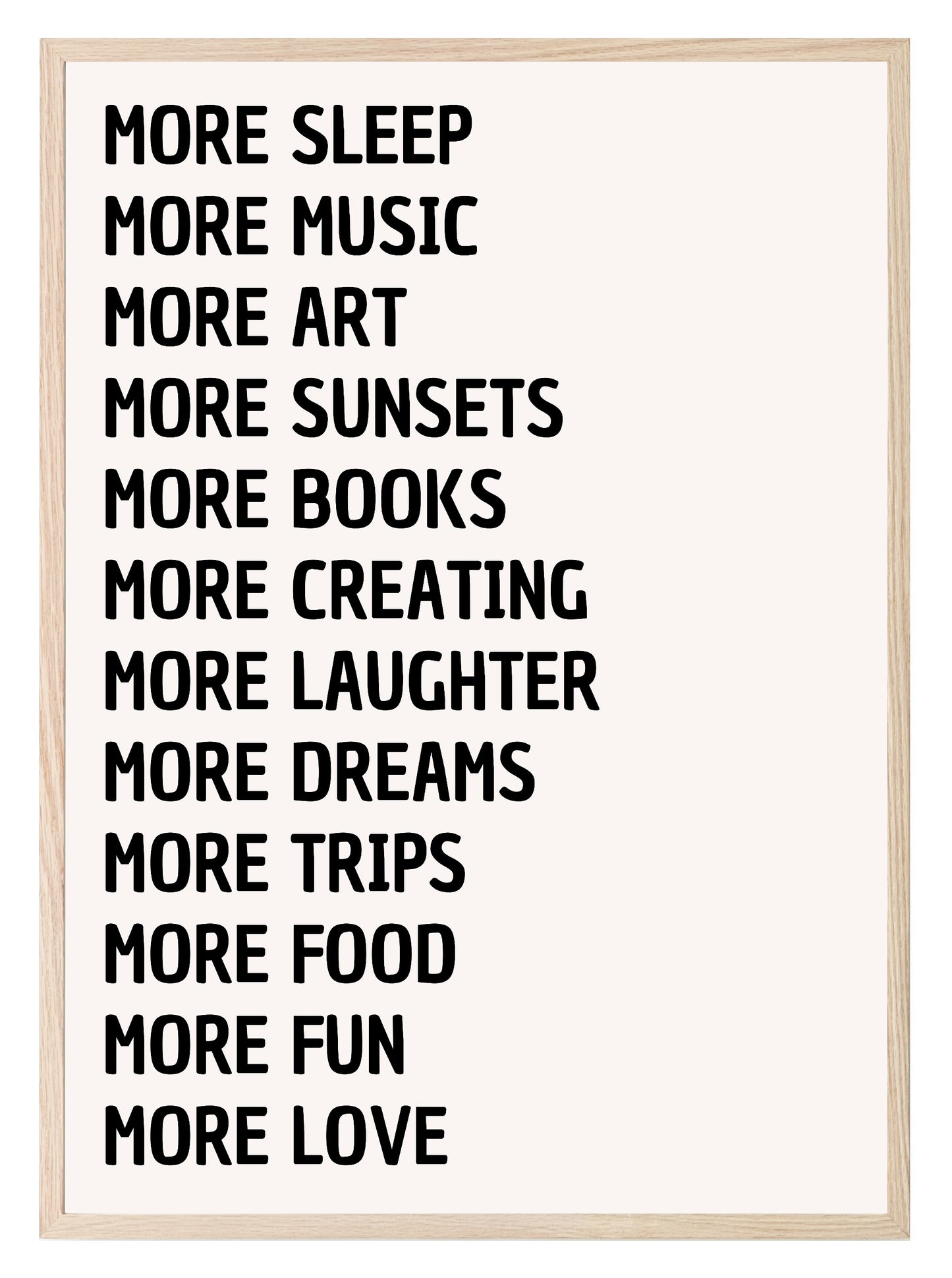 More of What Matters Print | Modern Typography Wall Art | Positive Lifestyle Quote