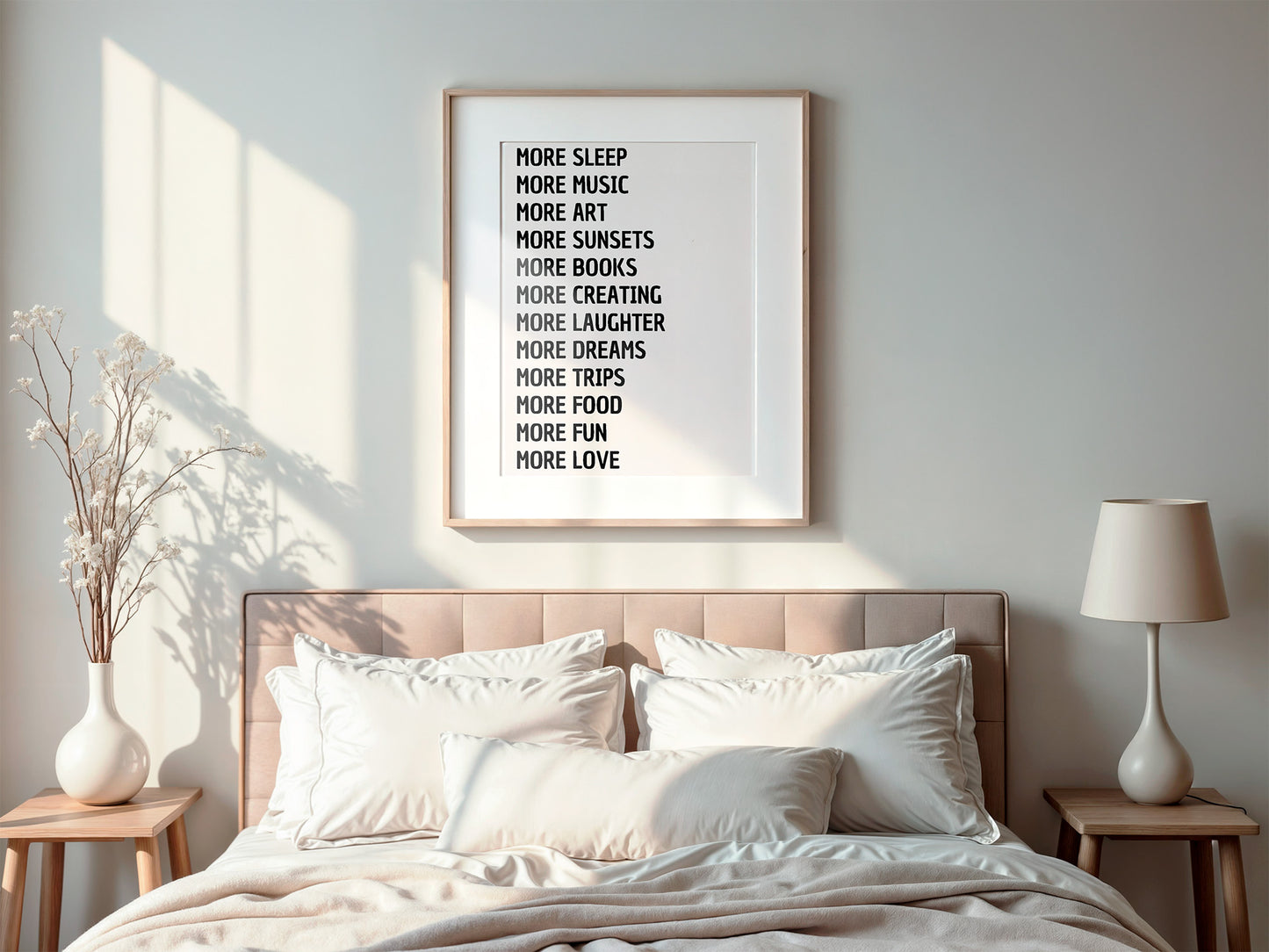 More of What Matters Print | Modern Typography Wall Art | Positive Lifestyle Quote