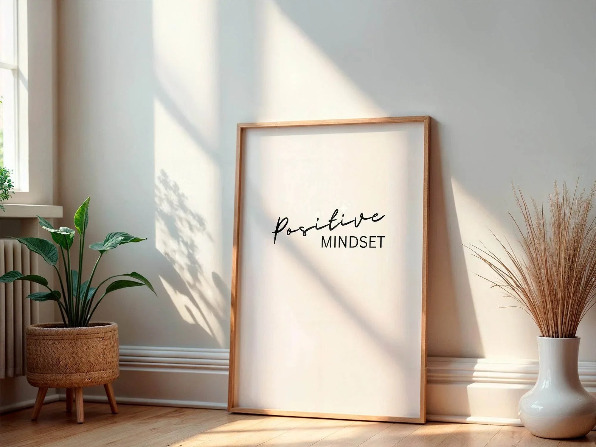 Positive Mindset Print | Motivational Wall Art | Modern Typography Quote - Larosier Prints