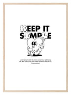 Keep It Simple Print | Minimalist Wall Art | Modern Typography Quote - Larosier Prints