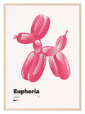 Euphoria Print | Pink Balloon Dog Wall Art | Modern Pop Art Style - Larosier Prints
