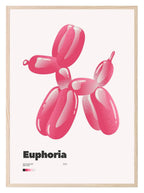 Euphoria Print | Pink Balloon Dog Wall Art | Modern Pop Art Style - Larosier Prints