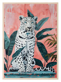 White Wild Cat Print | Modern Animal Wall Art | Coquette - Larosier Prints