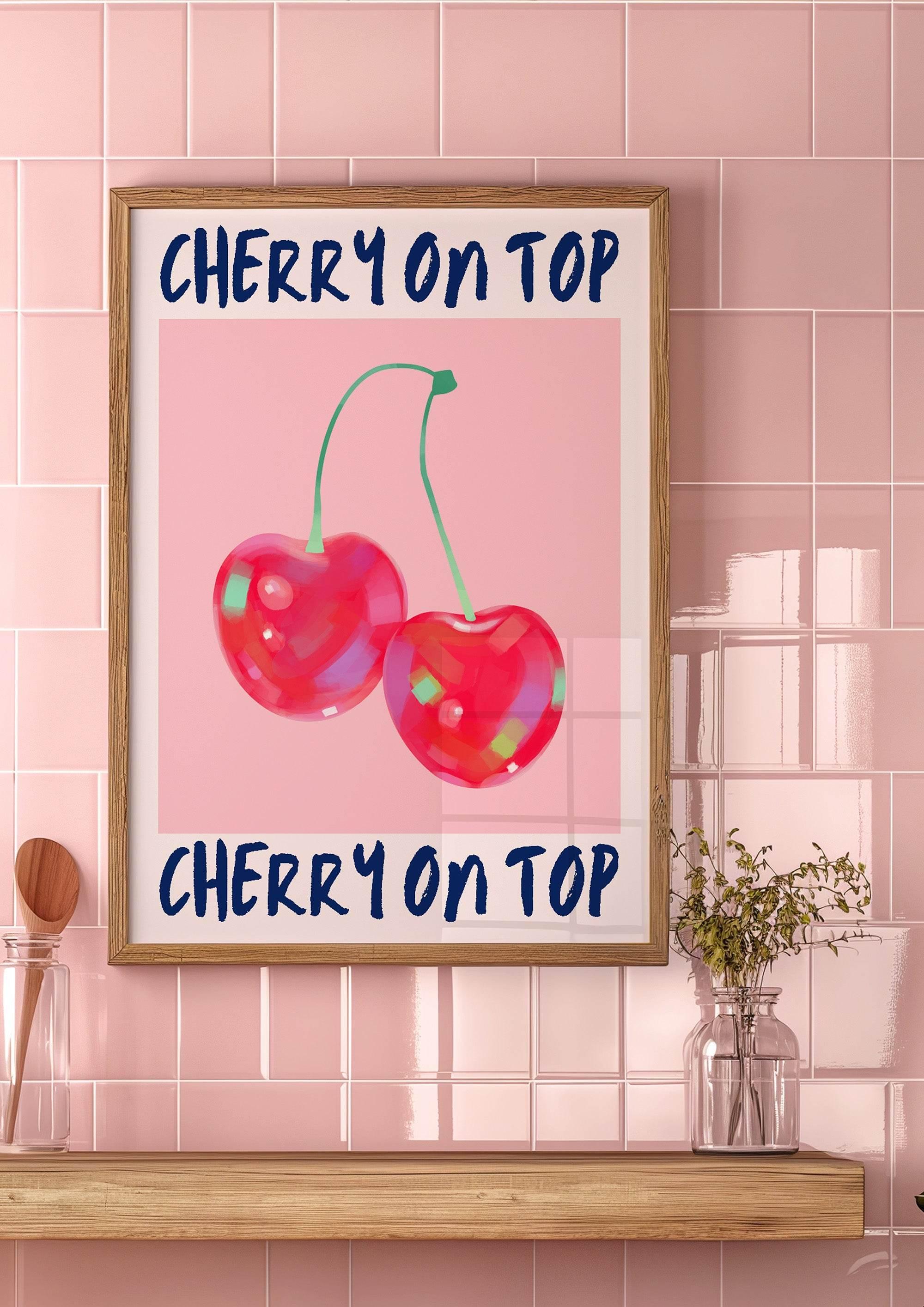Cherry on Top Print | Coquette Wall Art - Larosier Prints