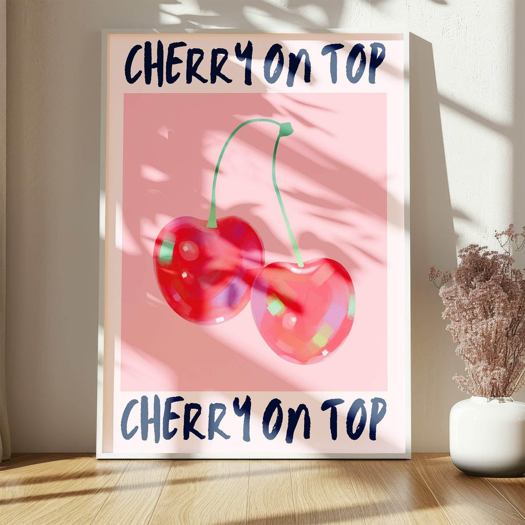 Cherry on Top Print | Coquette Wall Art - Larosier Prints