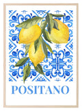 Positano Lemons Print | Italian Fruit Wall Art | Mediterranean Style - Larosier Prints