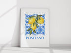 Positano Lemons Print | Italian Fruit Wall Art | Mediterranean Style - Larosier Prints