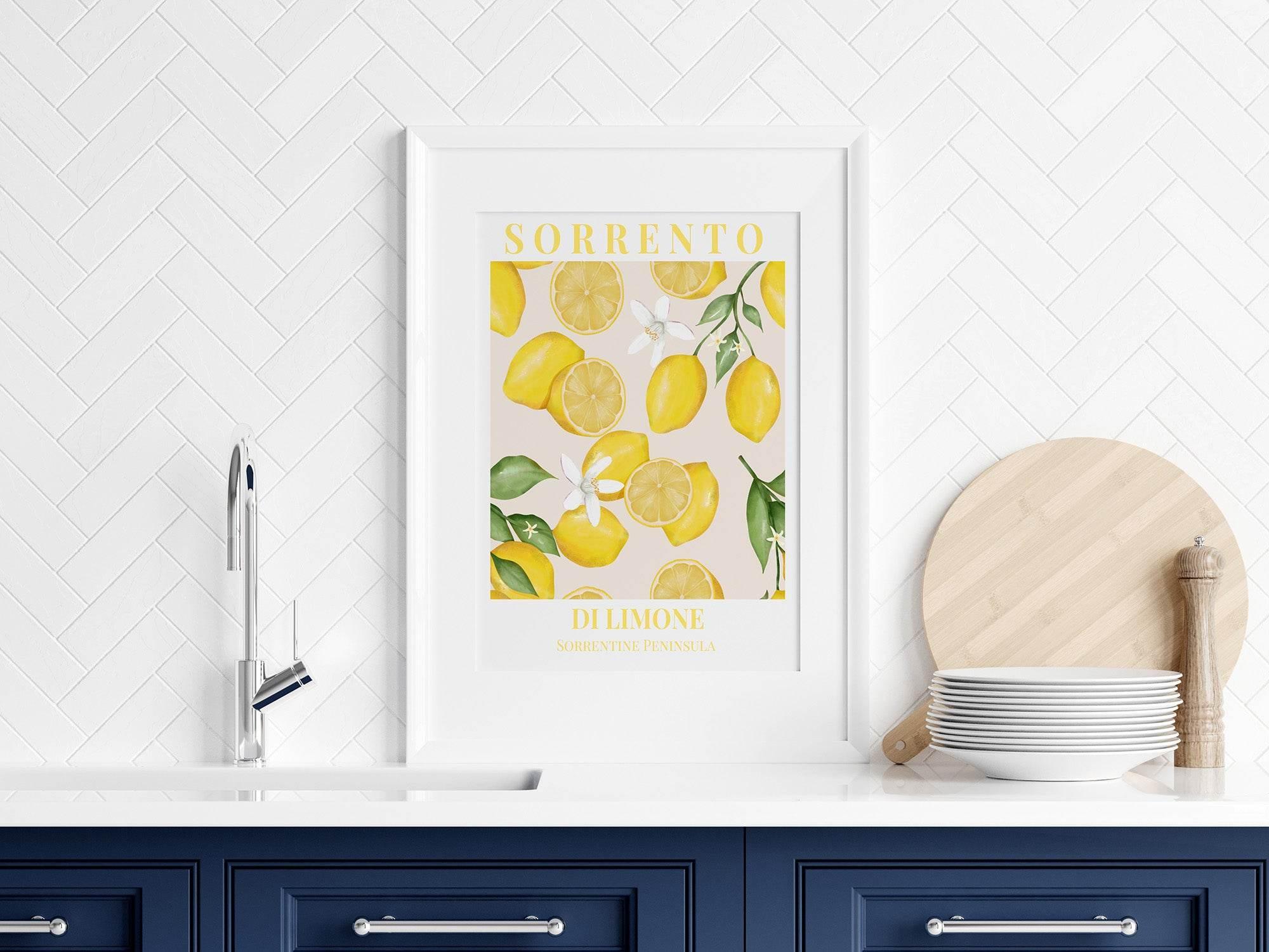 Sorrento Di Limone Print | Sorrentine Peninsula Citrus Art | Mediterranean Style - Larosier Prints