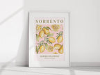 Sorrento Alberto Di Limone Print | Amalfi Coast Citrus Art | Pink - Larosier Prints