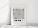 Bauhaus Optical Illusion Print | Black & Beige - Larosier Prints