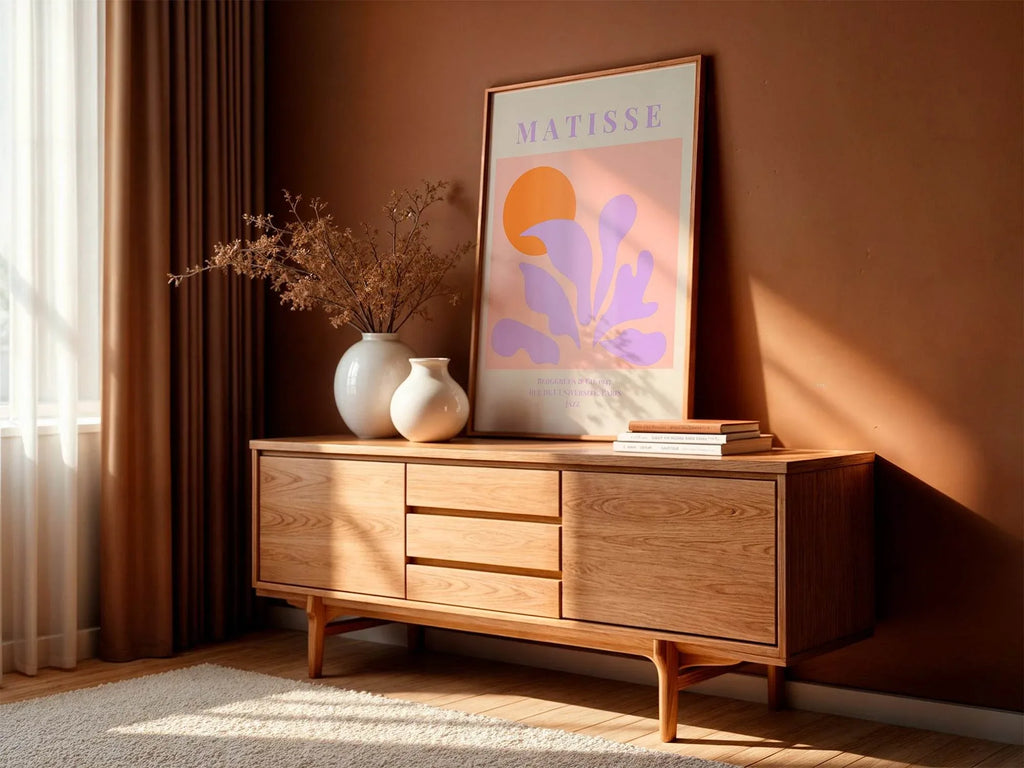 Berggruen & Cie Print | Matisse-Inspired Jazz Art | Purple Orange Pink - Larosier Prints