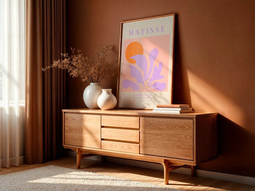 Berggruen & Cie Print | Matisse-Inspired Jazz Art | Purple Orange Pink - Larosier Prints