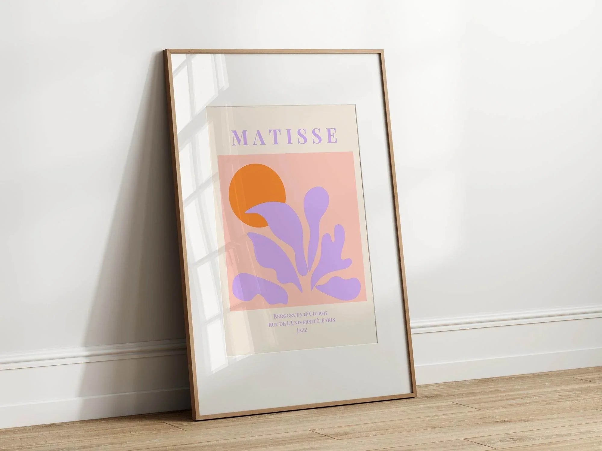 Berggruen & Cie Print | Matisse-Inspired Jazz Art | Purple Orange Pink - Larosier Prints
