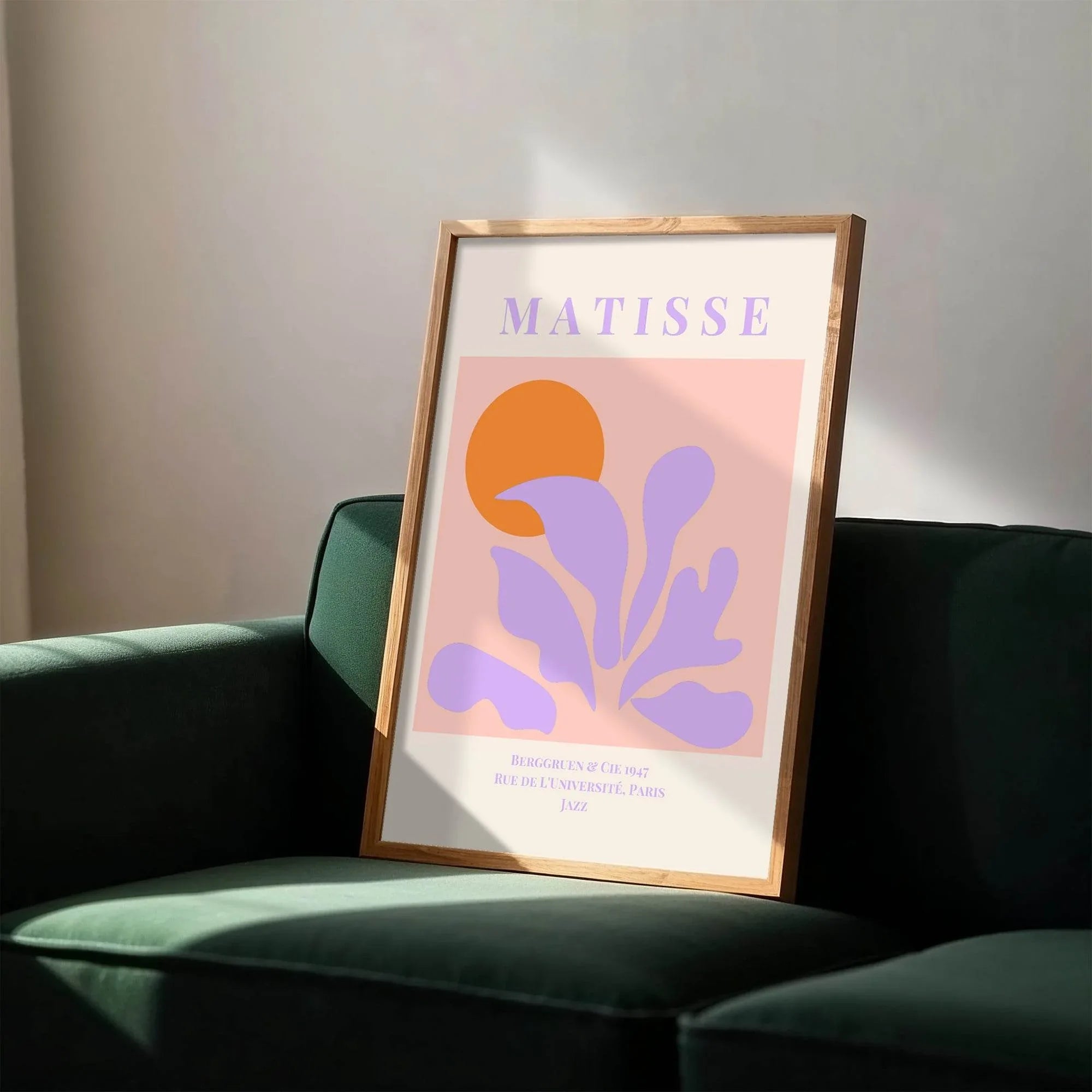 Berggruen & Cie Print | Matisse-Inspired Jazz Art | Purple Orange Pink - Larosier Prints