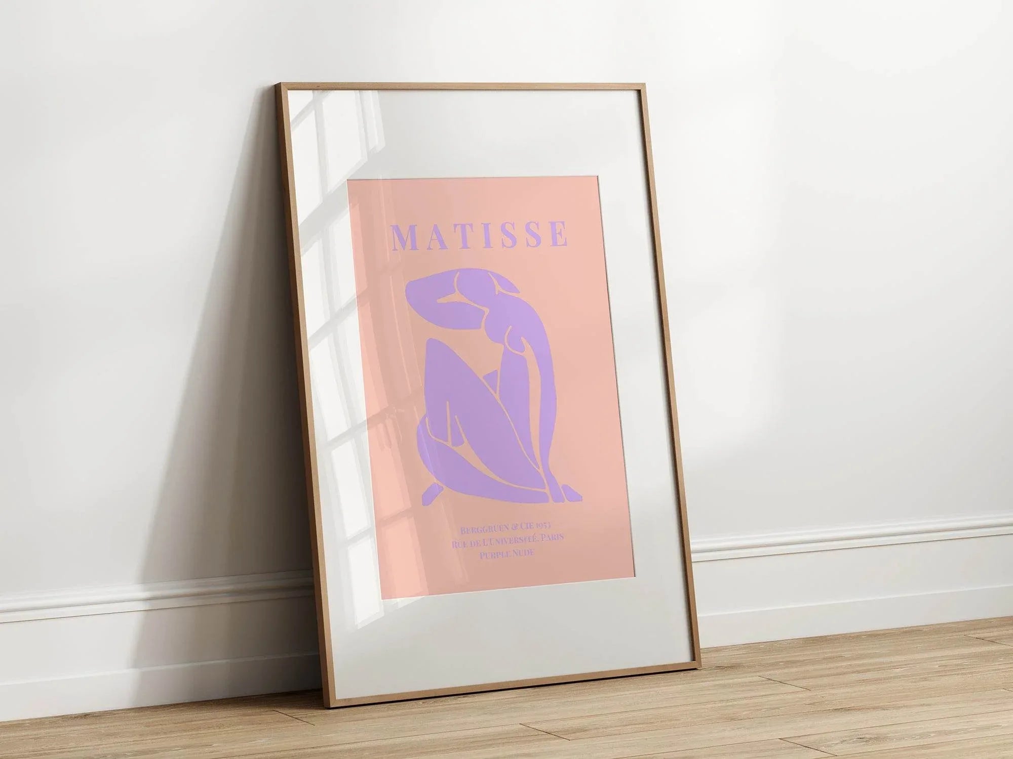 Berggruen & Cie 1953 Print | Matisse-Inspired Purple Nude | Orange - Larosier Prints