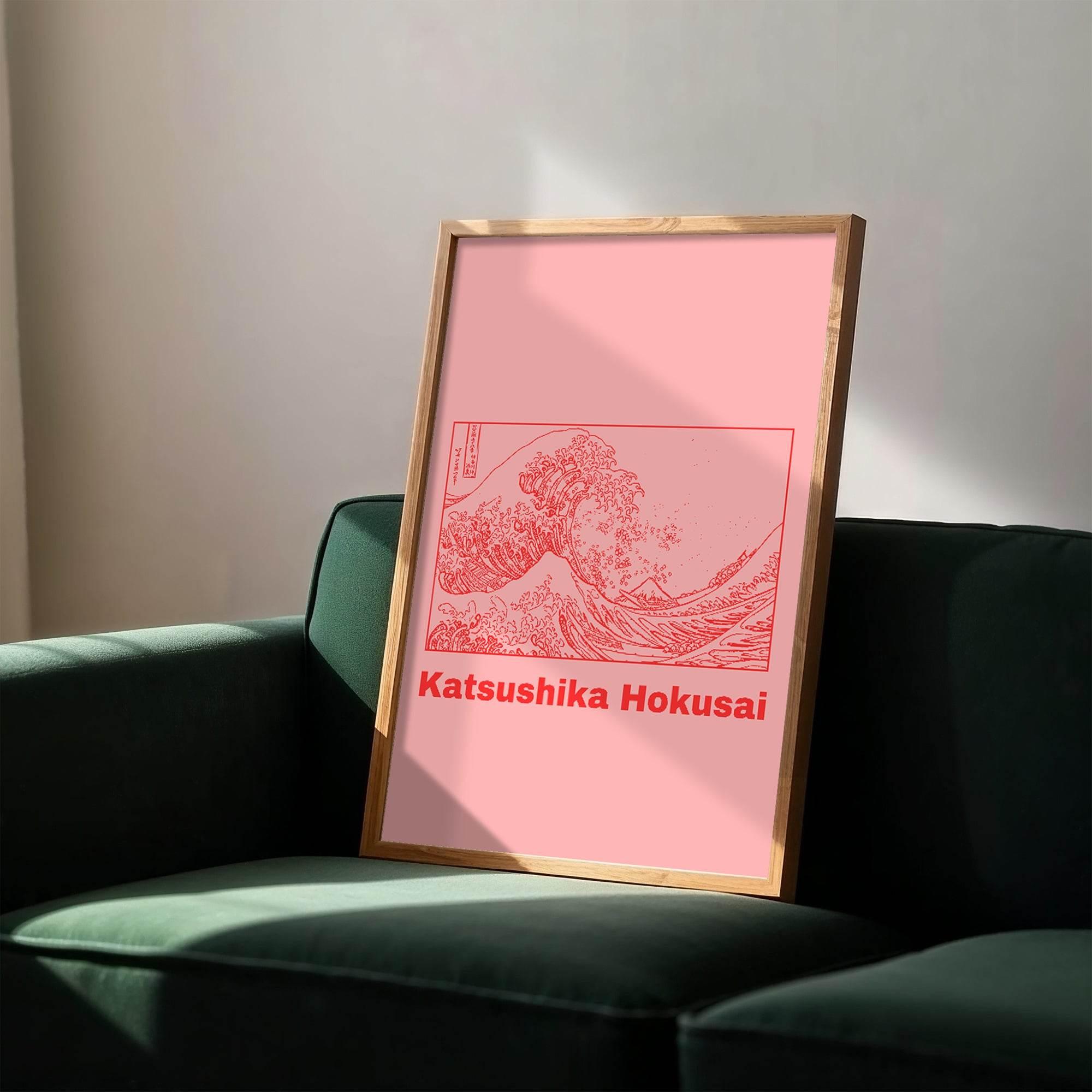 Katsushika Hokusai Print | The Great Wave in Pink | Japanese Wall Art - Larosier Prints