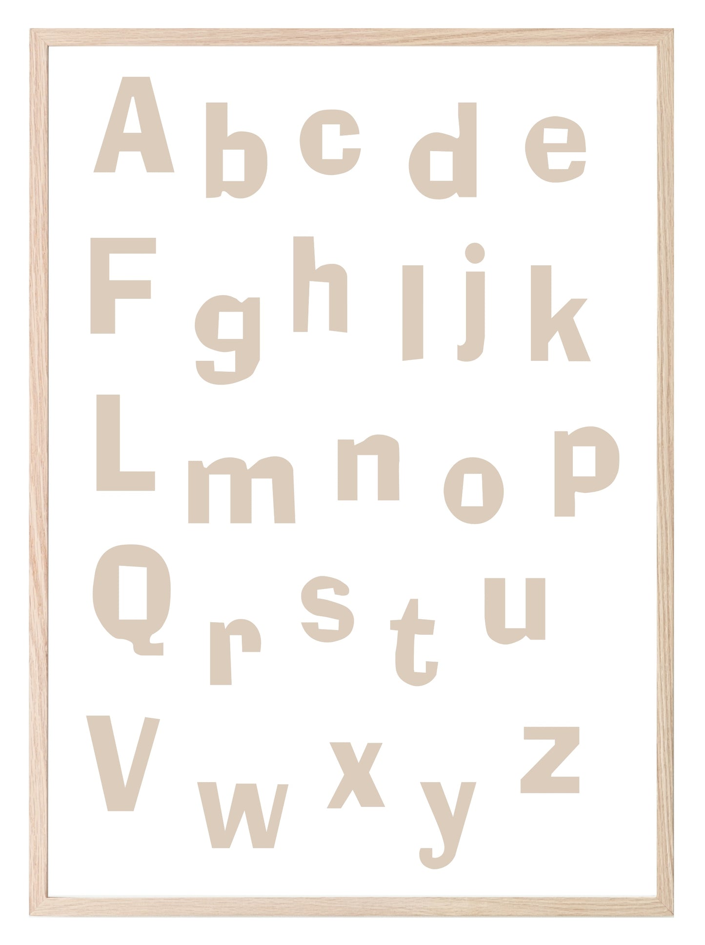 Alphabet Soup Print | Neutral Nursery Play Room Wall Art