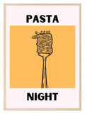 Pasta Night Print | Italian-Inspired Kitchen Wall Art | Playful Food Print - Larosier Prints